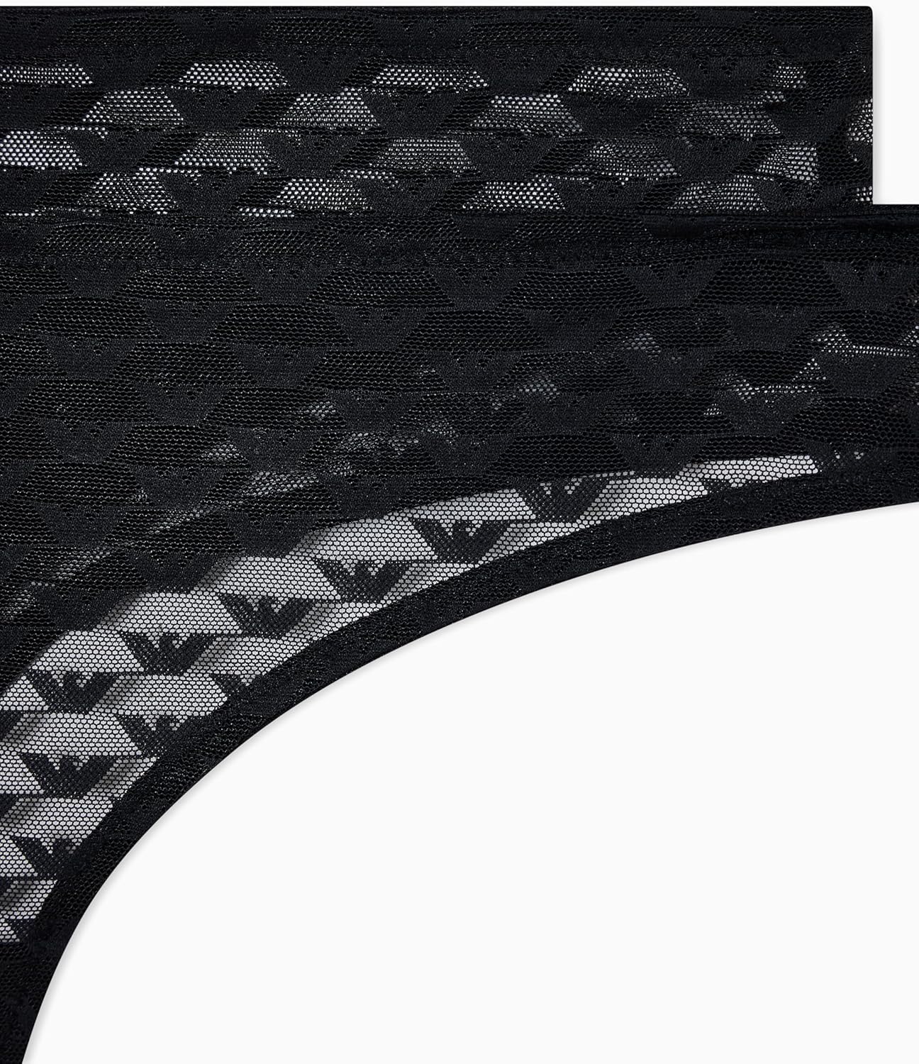 Emporio Armani Women's All Over Eagle Mesh 2 Pack Thong - Image 4