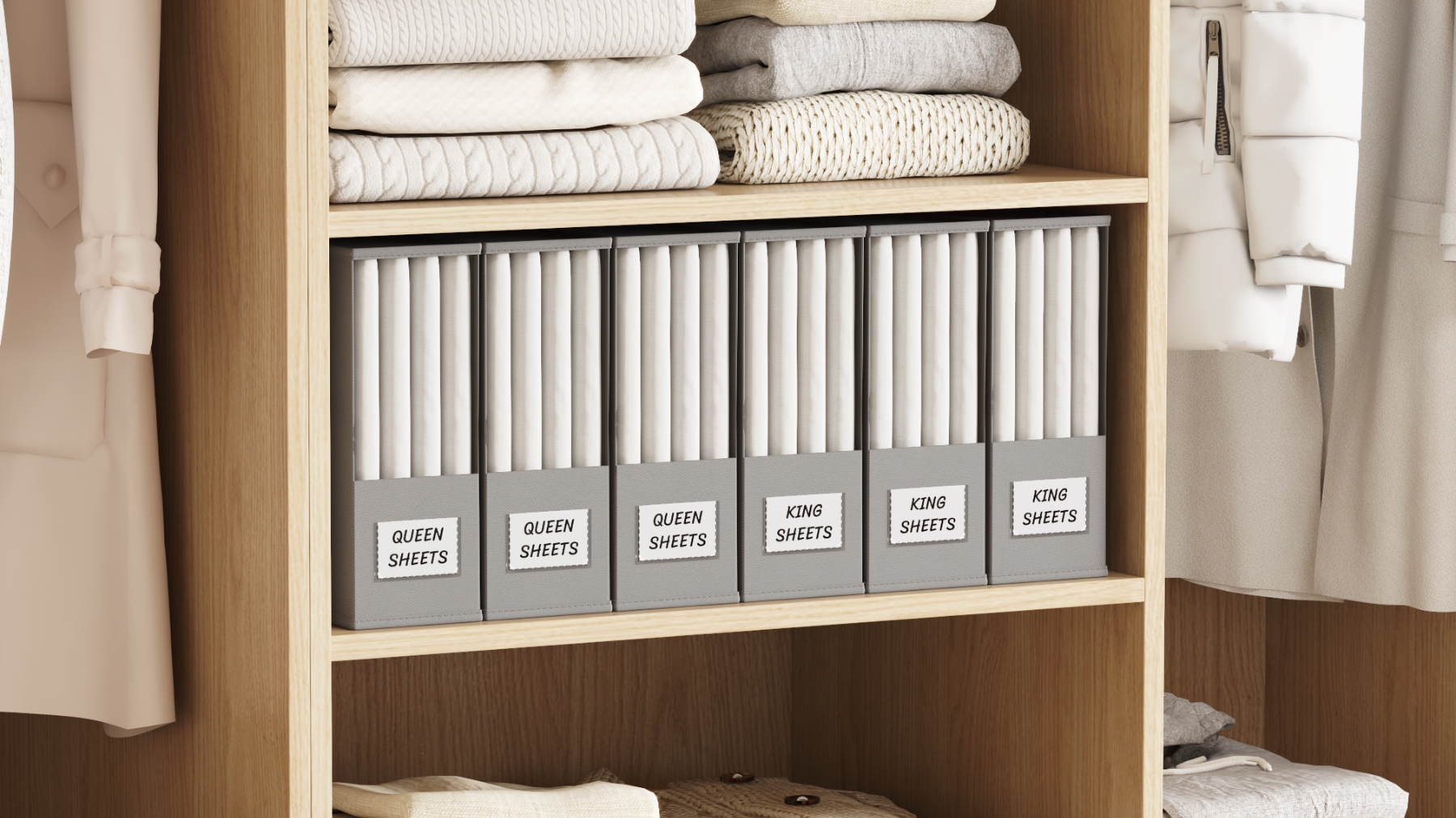 Opvouwbare opbergtas voor onder het bed - Set van 2 met kijkvenster en Opvouwbare opbergtas voor onder het bed - Set van 2 met kijkvenster en
