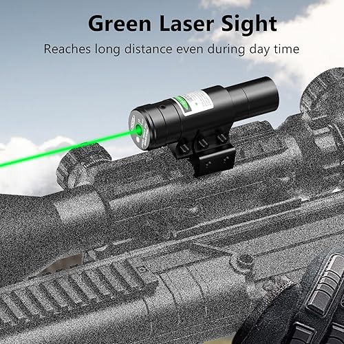 Vista 6 de MidTen 4-16x50 AO - Alcance táctico para rifle táctico con doble iluminación y 4 retículas holográficas, mira de punto rojo/verde y vista láser