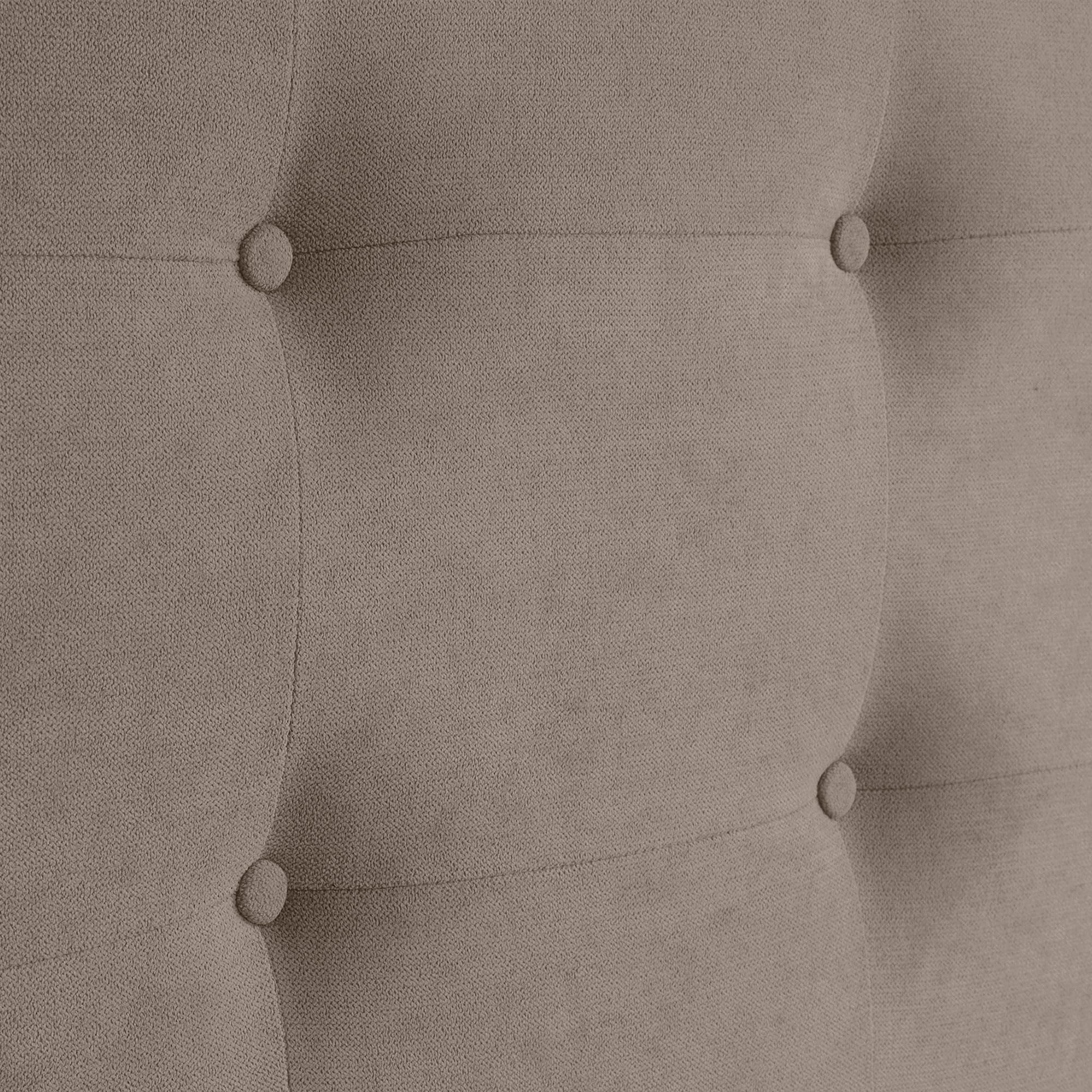 DHOME Cabecero Tapizado Capitoné Suelo 2 hileras Amplio de Tela Aqualine para Cama Matrimonio Cabezal Dormitorio (Tierra, 210cm Dual)