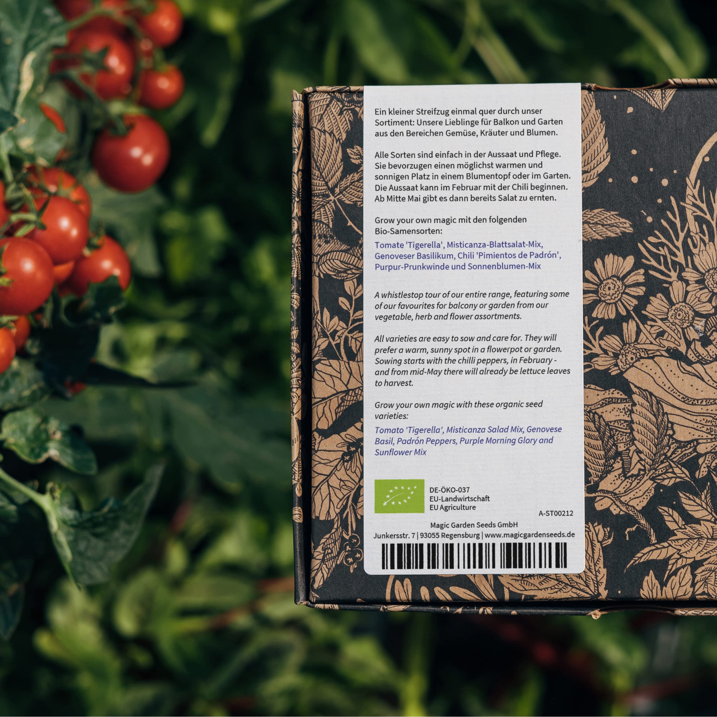 Jardin rose - Coffret cadeau de graines avec 6 variétés de fleurs roses