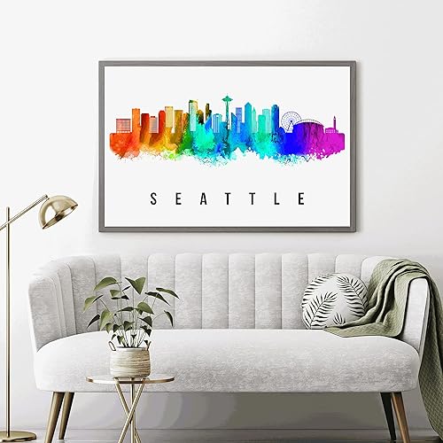 Vista 144 de Póster de Atlantic City Skyline New Jersey, pintura de paisaje urbano de Atlantic City, póster de Atlantic City New Jersey, impresión de paisaje