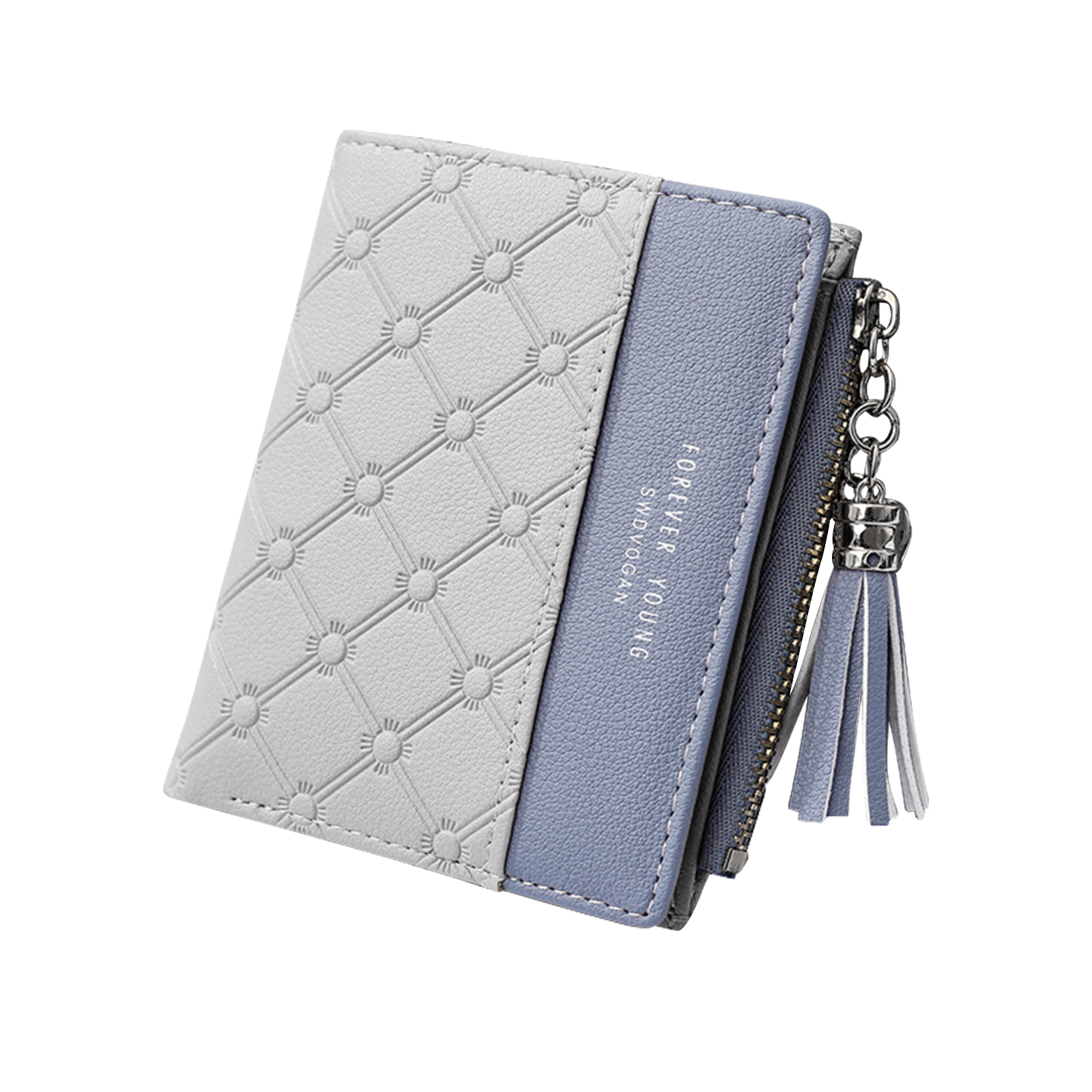 Portafoglio Donna Mini In Pelle PU - Portamonete Con Cerniera, Multi Scomparti Per Carte E Monete - Rosa - Foto 8