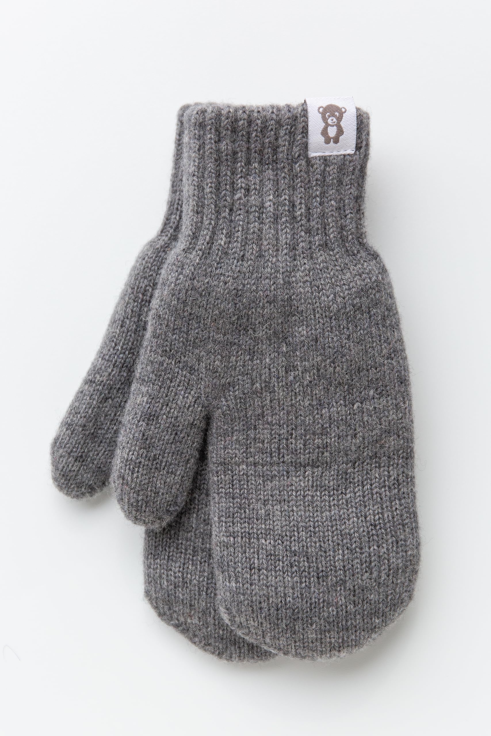 Gants en laine tricotée double couche pour bébés Les gants d’hiver tricotés chauds pour garçons et filles Les gants souples et confortables