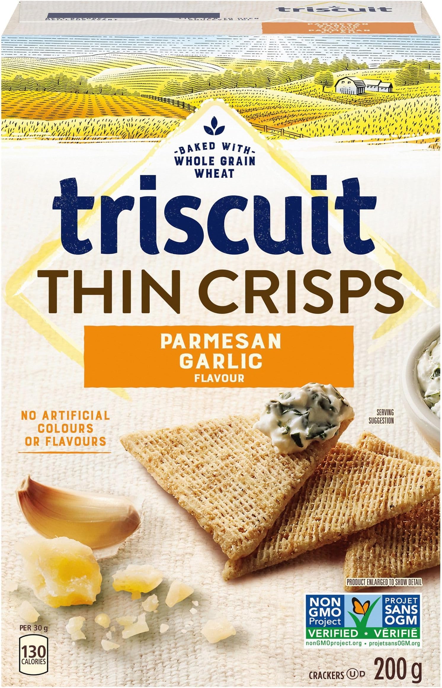 Triscuit Thin Crisps, Parmesan Garlic, 200g/7.1oz (Imported from Canada)