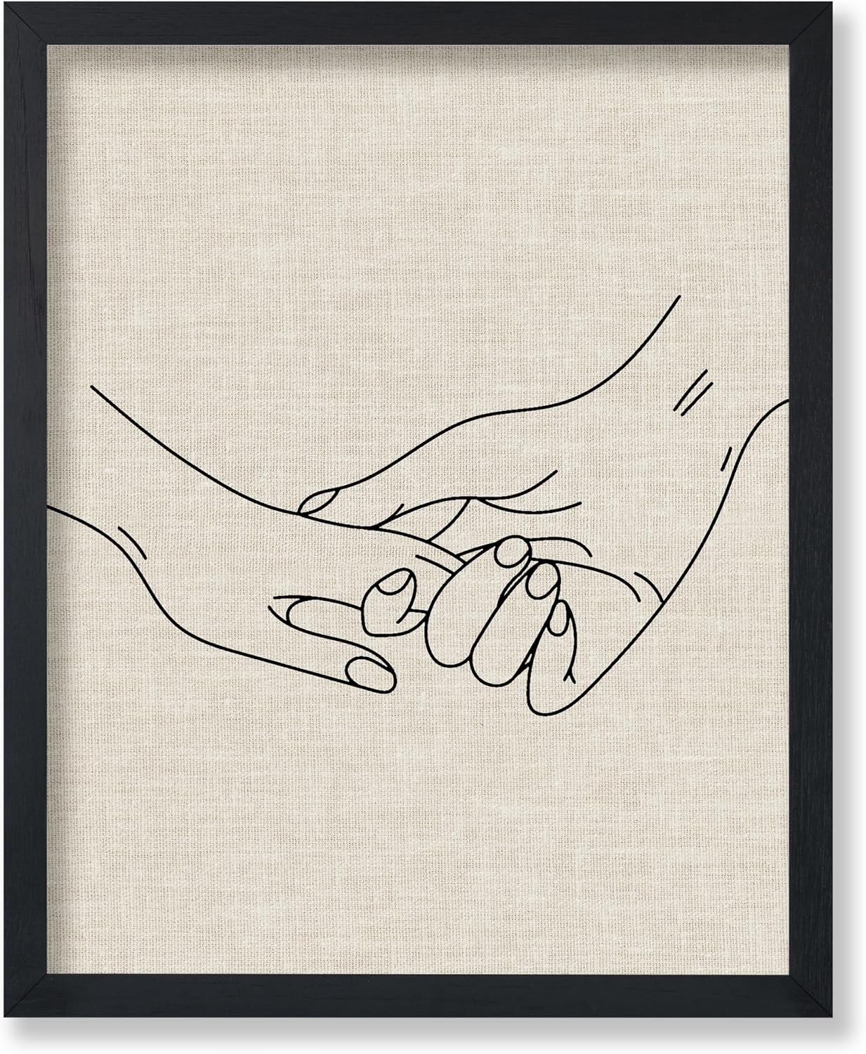 Poster Master Holding Hands Poster - Lovers Print - Couple Art - Sketch & Love Design - Valentine’s Day Design - Abstract Illustration - Romantic Style - Minimal Bedroom Decor - 8x10 UNFRAMED