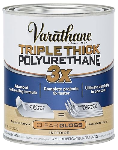 Varathane Triple Thick Polyurethane Clear Wood Finish | Self-Leveling Formula