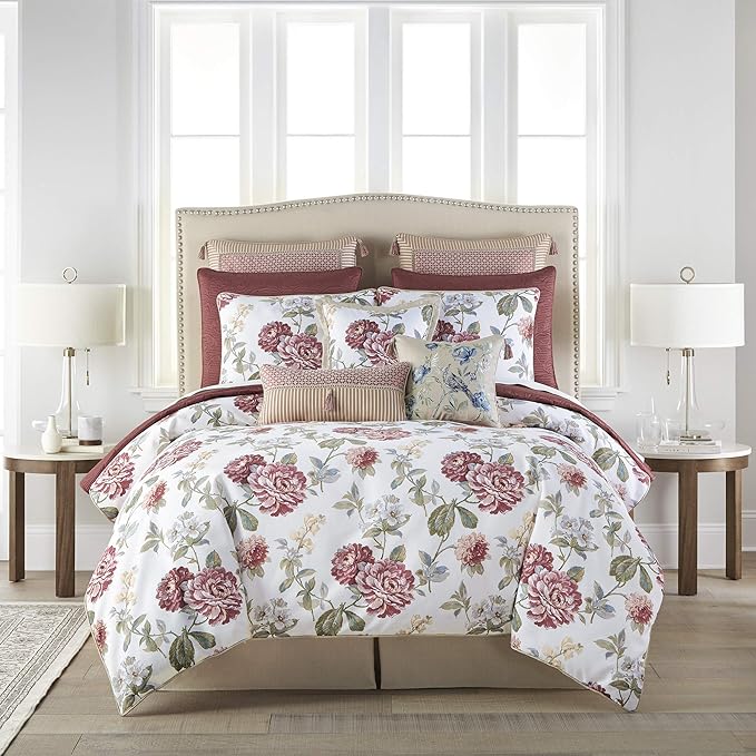 Comforters & Sets Bedding Croscill Daphne KING Multi Color Floral 4 PIECE Comforte Set
