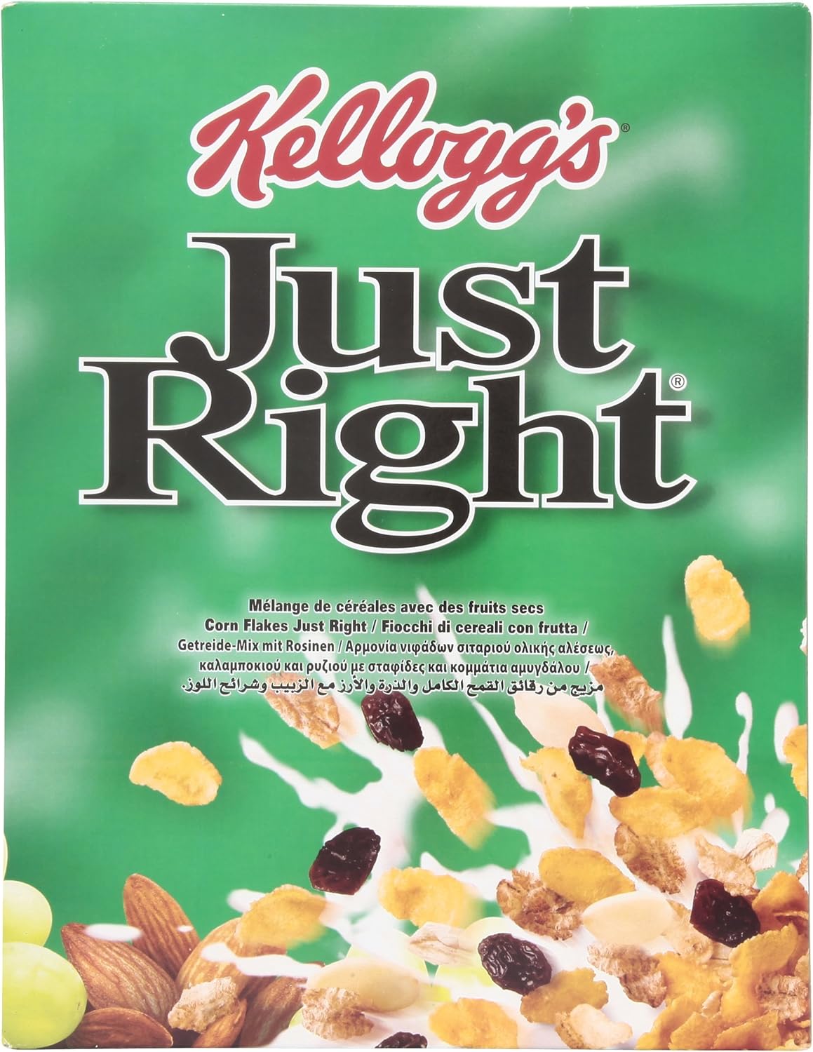 Kelloggs Just Right Cereals, Raisins, 500g Amazon.ca Grocery