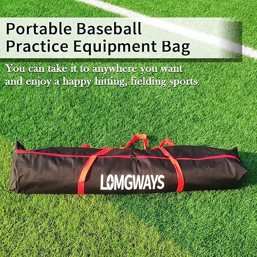 Miniatura 5 de Red de práctica de béisbol de 7 x 7 pies para golpear y lanzar, red de sóftbol portátil para batear con bolsa de transporte