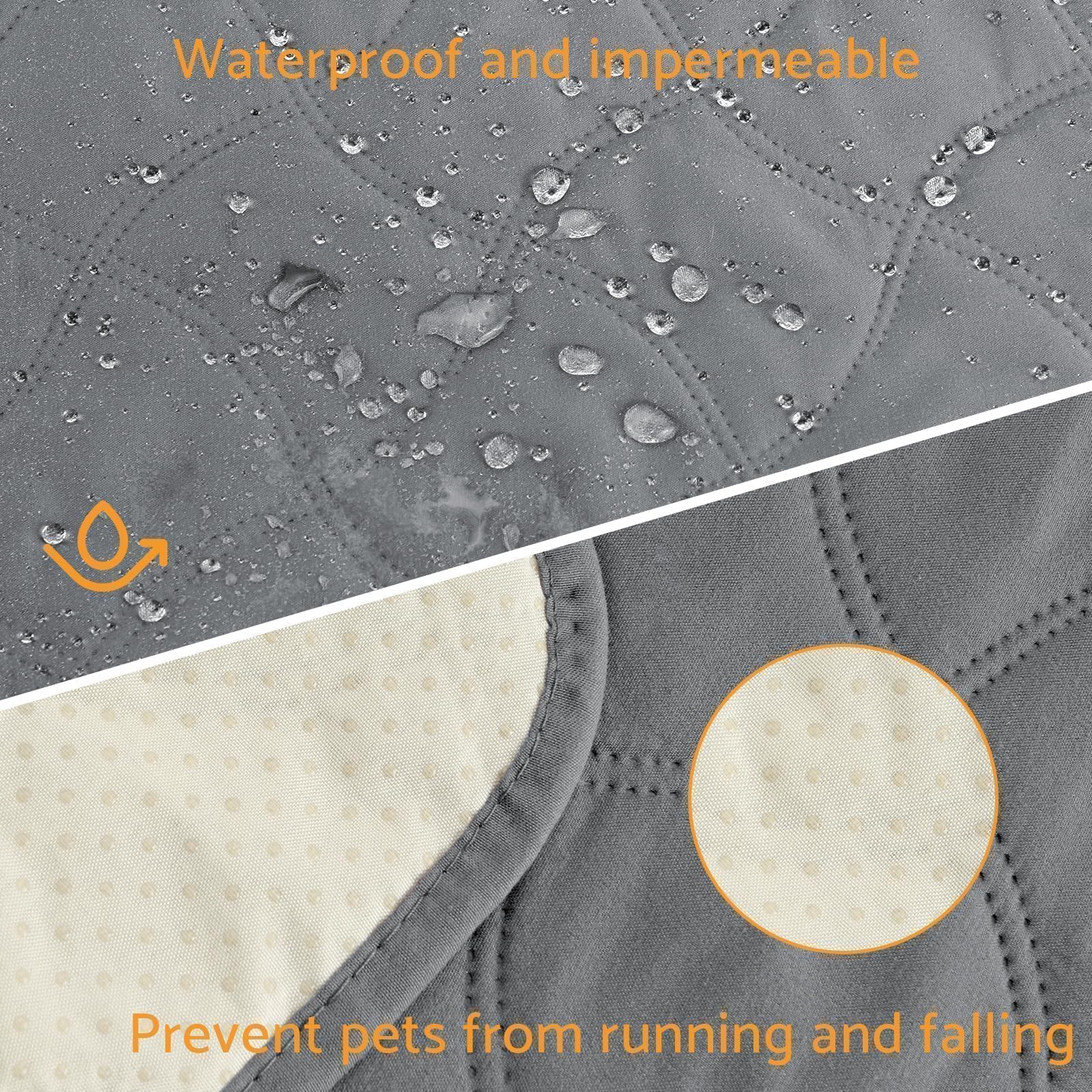 Maxetodo Waterproof Dog Bed Cover 60x80cm,Scratch Resistant Pet Blanket with Anti-Slip Backing - Image 4