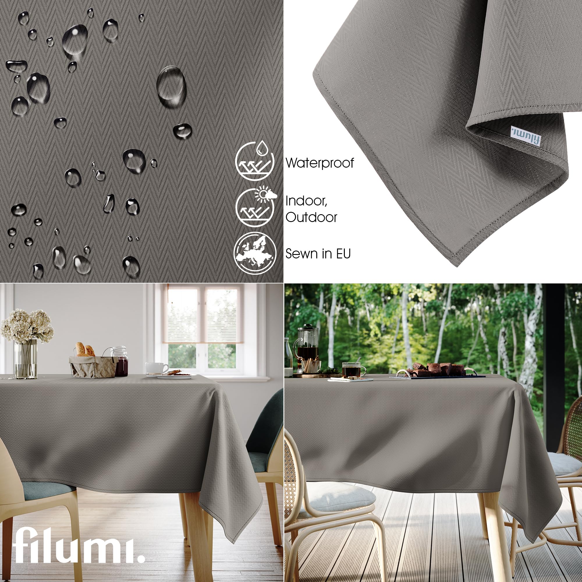 Mantel Antimanchas 150x350 cm Beige Interiores Comedor Salon Manteles para Exterior y Jardin Mantel Navidad Verte