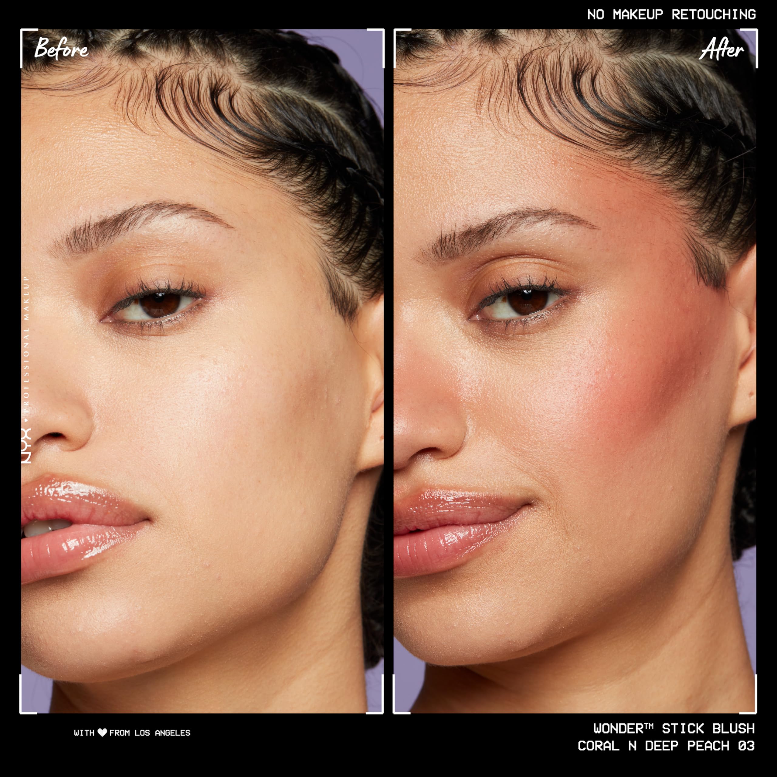NYX PROFESSIONAL MAKEUP Wonder Stick Blush with Hydrating Hyaluronic Acid, Dual-Ended Cream Blush Stick - Light Peach & Baby Pink: Coral & Deep Peach 1 Count (Pack of 1)