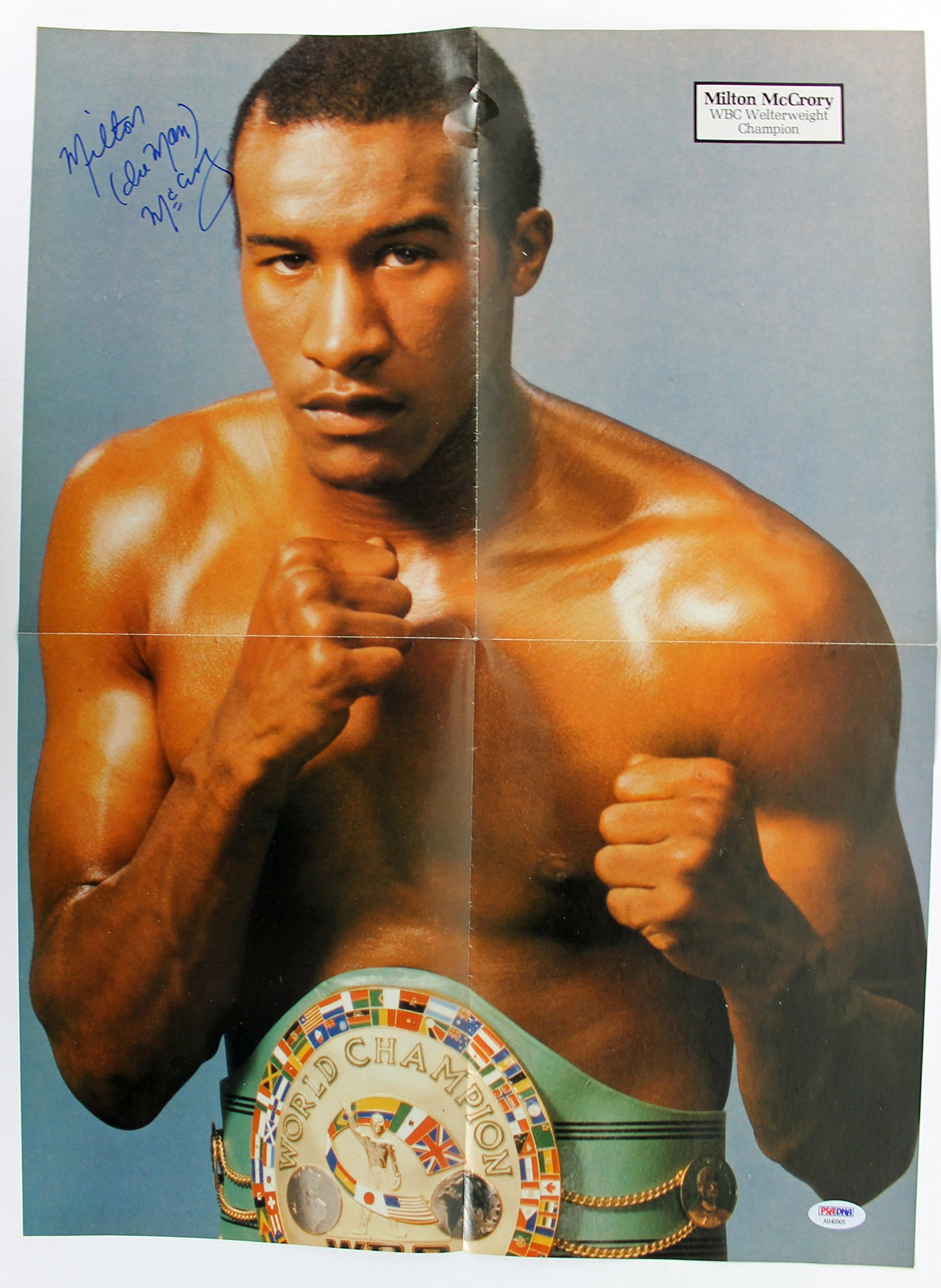 Milton McCrory Authentic Signed 16x22 Boxing Magazine Page Poster