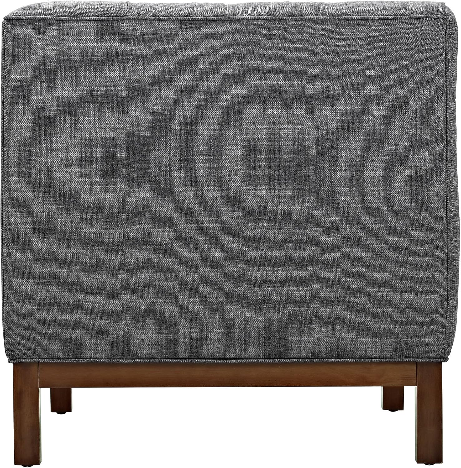Modway Panache Upholstered Fabric Modern Tufted Accent Arm Lounge Chair in Gray