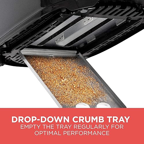 Miniatura 4 de BLACK+DECKER Tostadora de 2 rebanadas, TR1278BD, ranuras extra anchas, 7 ajustes de sombra, 850 vatios, botones congelados y bagel