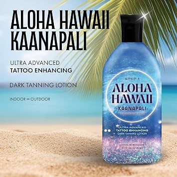 Aloha Hawaii Kaanapali Tanning Lotion, Step 1, Ultra Advanced Dark Pre-Tan Primer for Indoor/Outdoor Tanning with Pineapple & Coconut Hydration, 10 Fl Oz