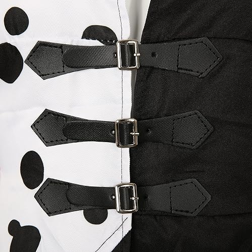 Miniatura 4 de Drofe Disfraz de Cruella Devil para mujer, disfraz de cosplay para Halloween