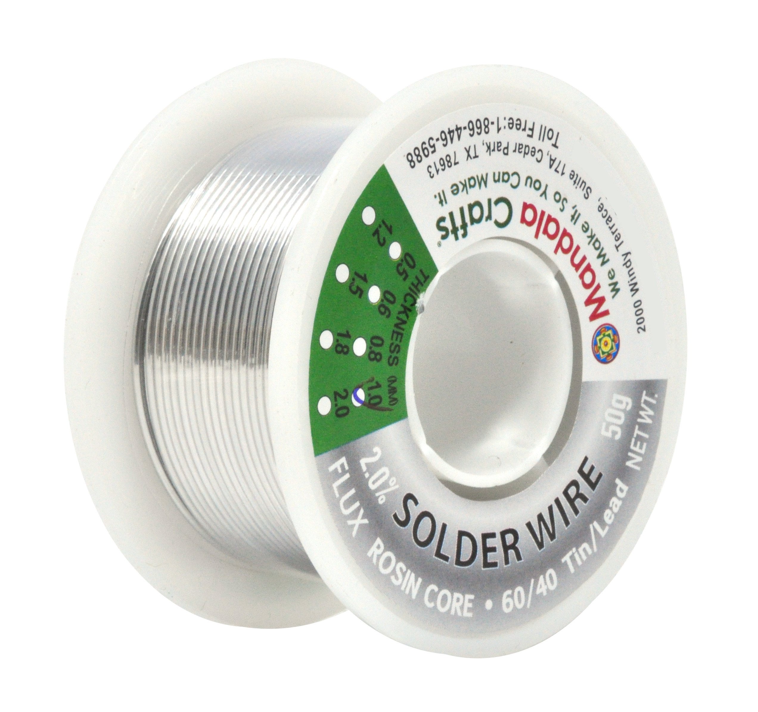 Amazon | Mandala Crafts 60/40 はんだフラックス付きはんだワイヤー