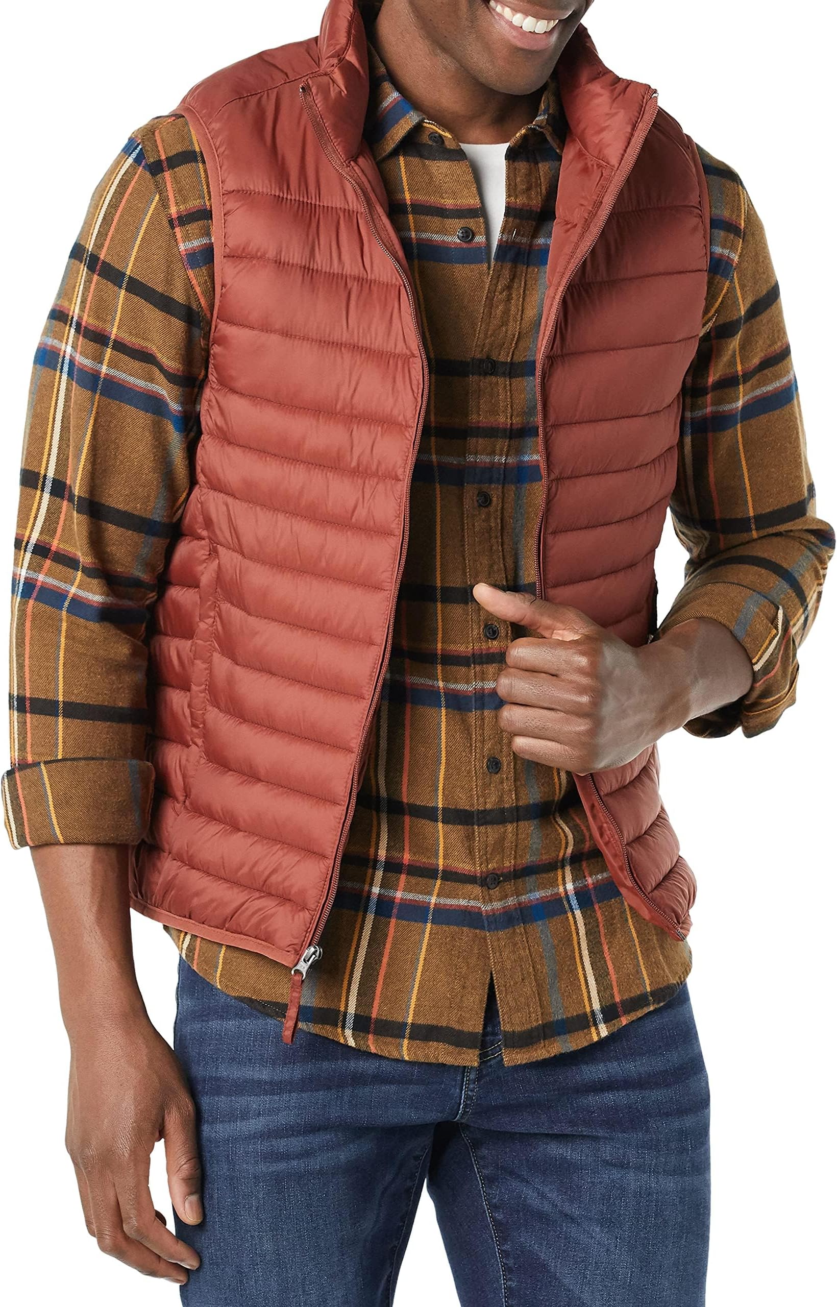Amazon EssentialsMen's Lightweight Water-Resistant Packable Puffer Gilet