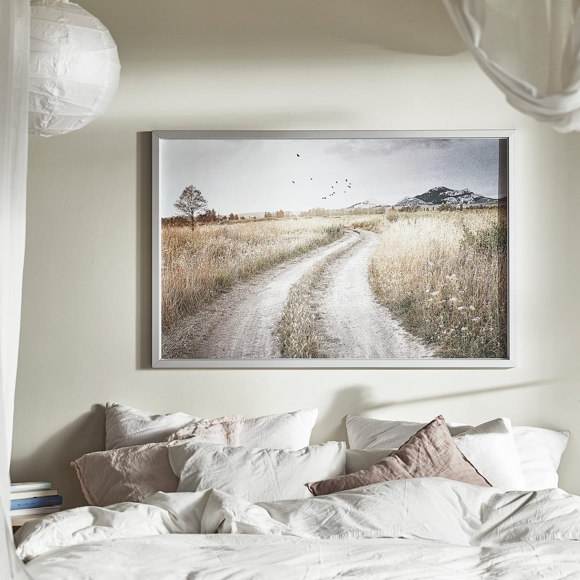 Ikea BJÖRKSTA Picture with Frame 118 x 78 cm - Winding Country