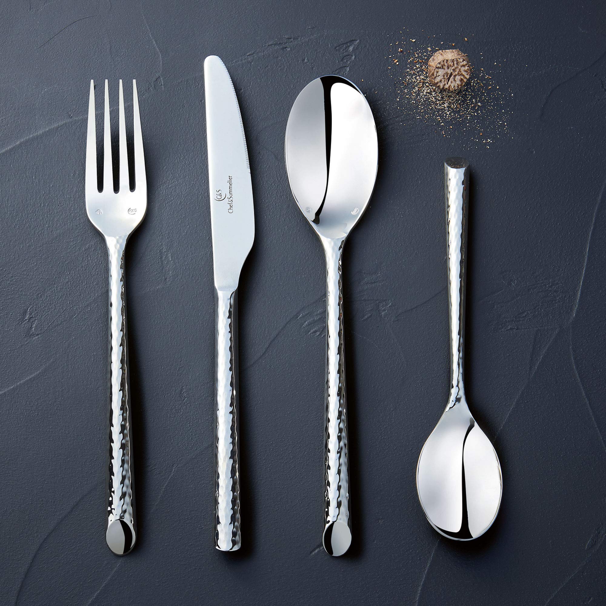 Chef & Sommelier Acoma - Cucharas de mesa (12 unidades, cucharas, cubiertos, acero inoxidable 18/10)