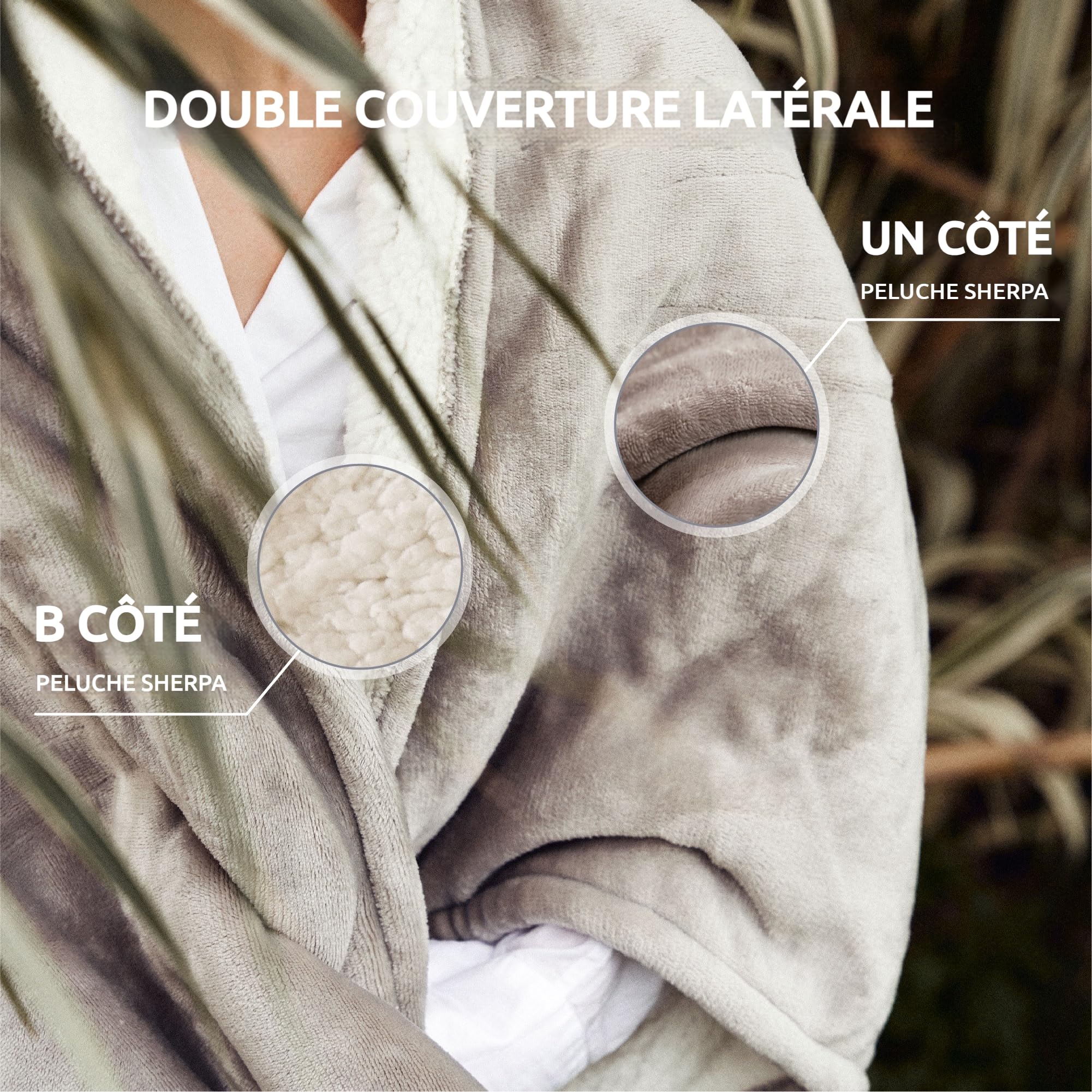 GOTCOZY Couverture Chauffante 130x180 cm - Couverture Électrique avec 10H Arrêt Automatique 9 Réglages de Température Protection Contre la Surchauffe Lavable en Machine(Gris)