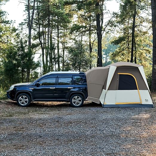 TIMBER RIDGE 5 Person SUV Tent Weather Resistant Portable for Car SUV Van Camping, Includes Rainfly and Storage Bag, 10' W X 8' L X 7.1' H