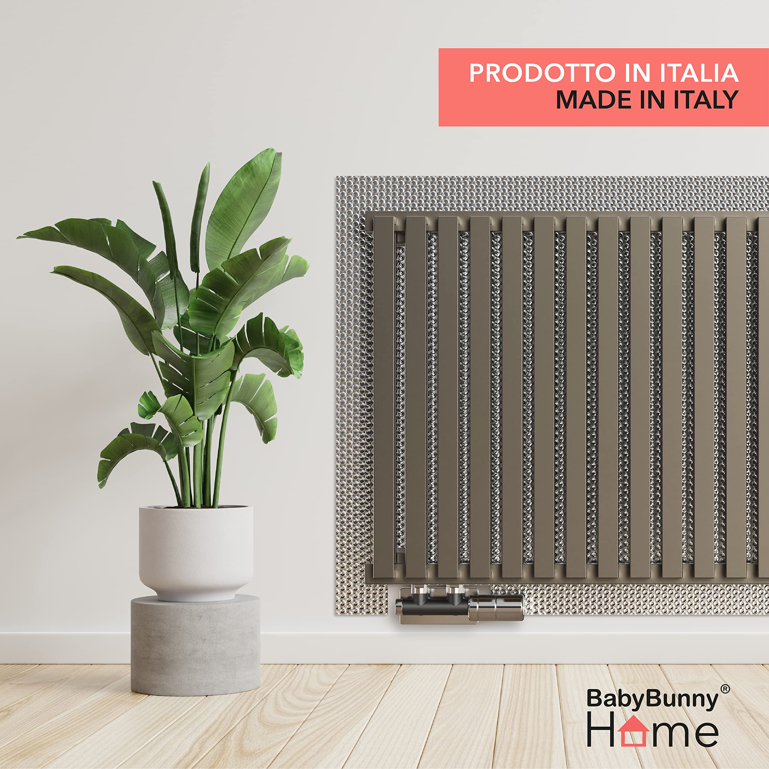 Panneau isolant pour radiateurs | isolation thermique et thermique pour radiateurs | 300 x 75 cm | Fabriqué en Italie | Système de fixation magnétique anti-condensation | Économie d'énergie et
