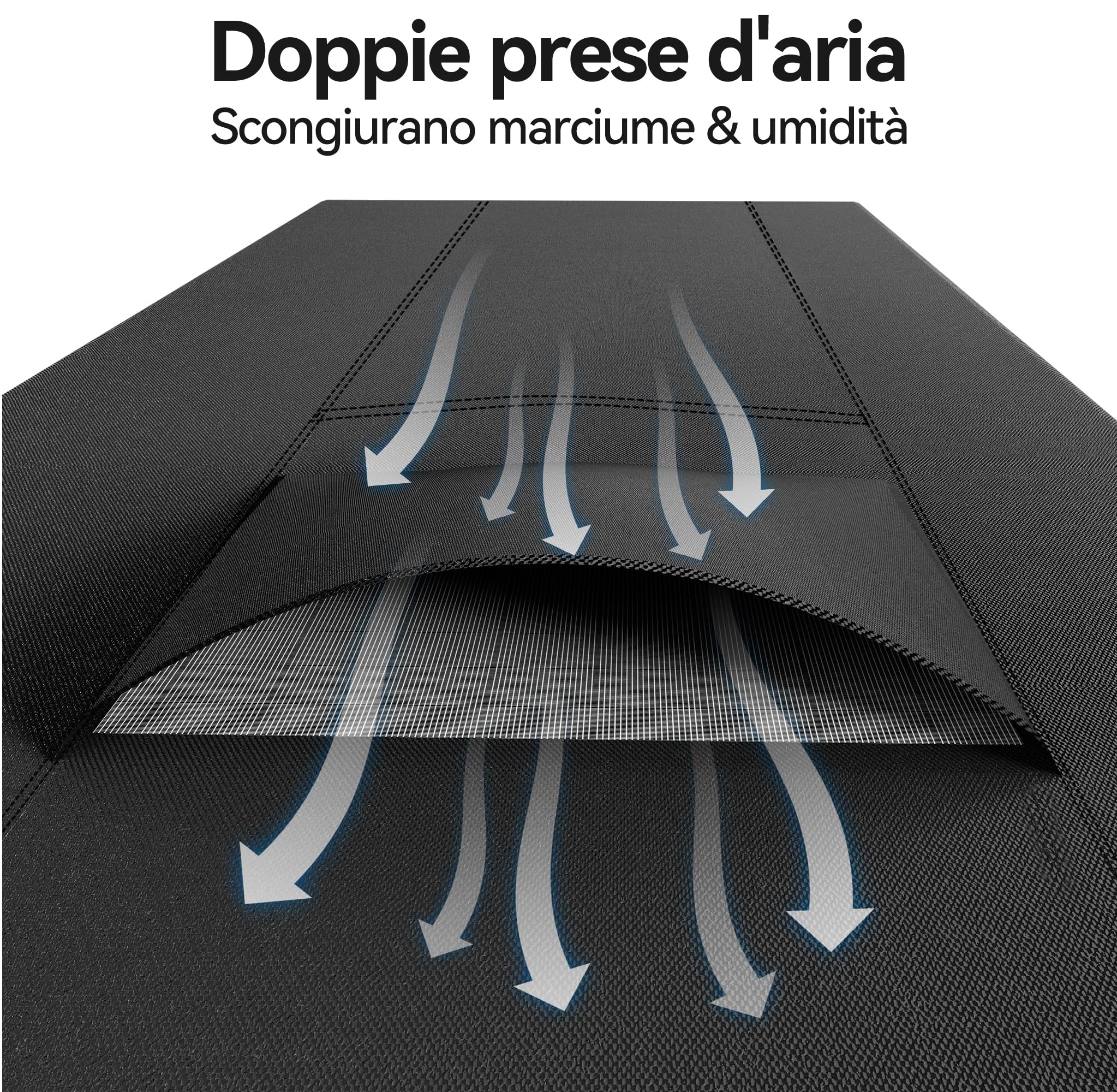Amagabeli 244cmx61cmx107cm Copertura per legna da ardere da per legna da ardere Copertura per legna da ardere in tessuto Oxford resistente alle intemperie 600D per esterni con copertura in PVC nero