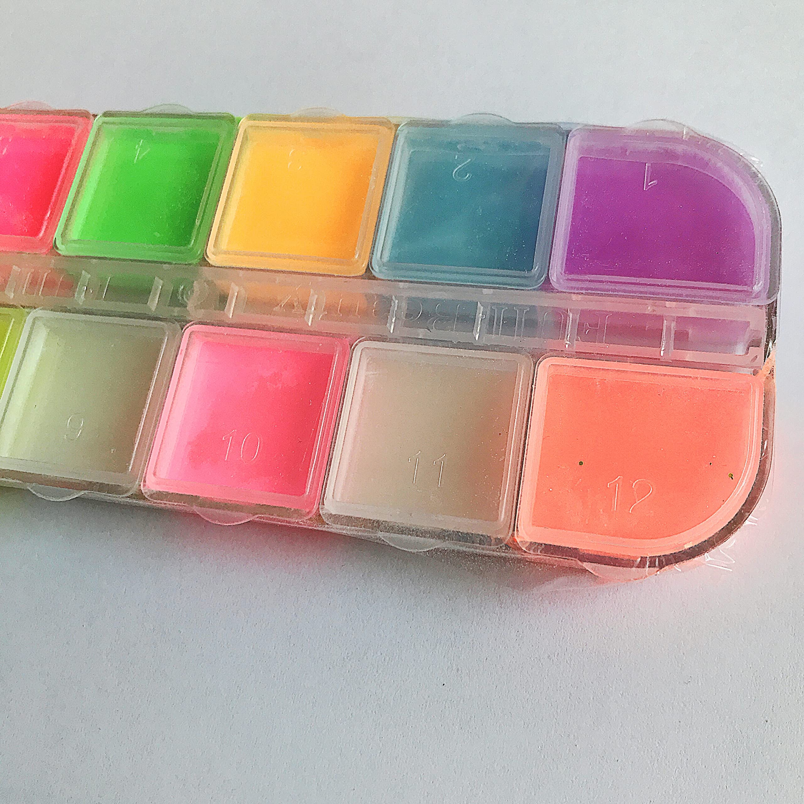 Amazon.co.jp: 暗闇で光る 蓄光パウダー 12色セット UVレジン 光る