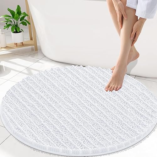 Miniatura 112 de Smiry Alfombras de Baño 24 x 16 pulgadas, Tapetes de Baño de Chenilla Extra Suaves y Absorbentes, Respaldo de Goma Antideslizante, Lavable a Azul