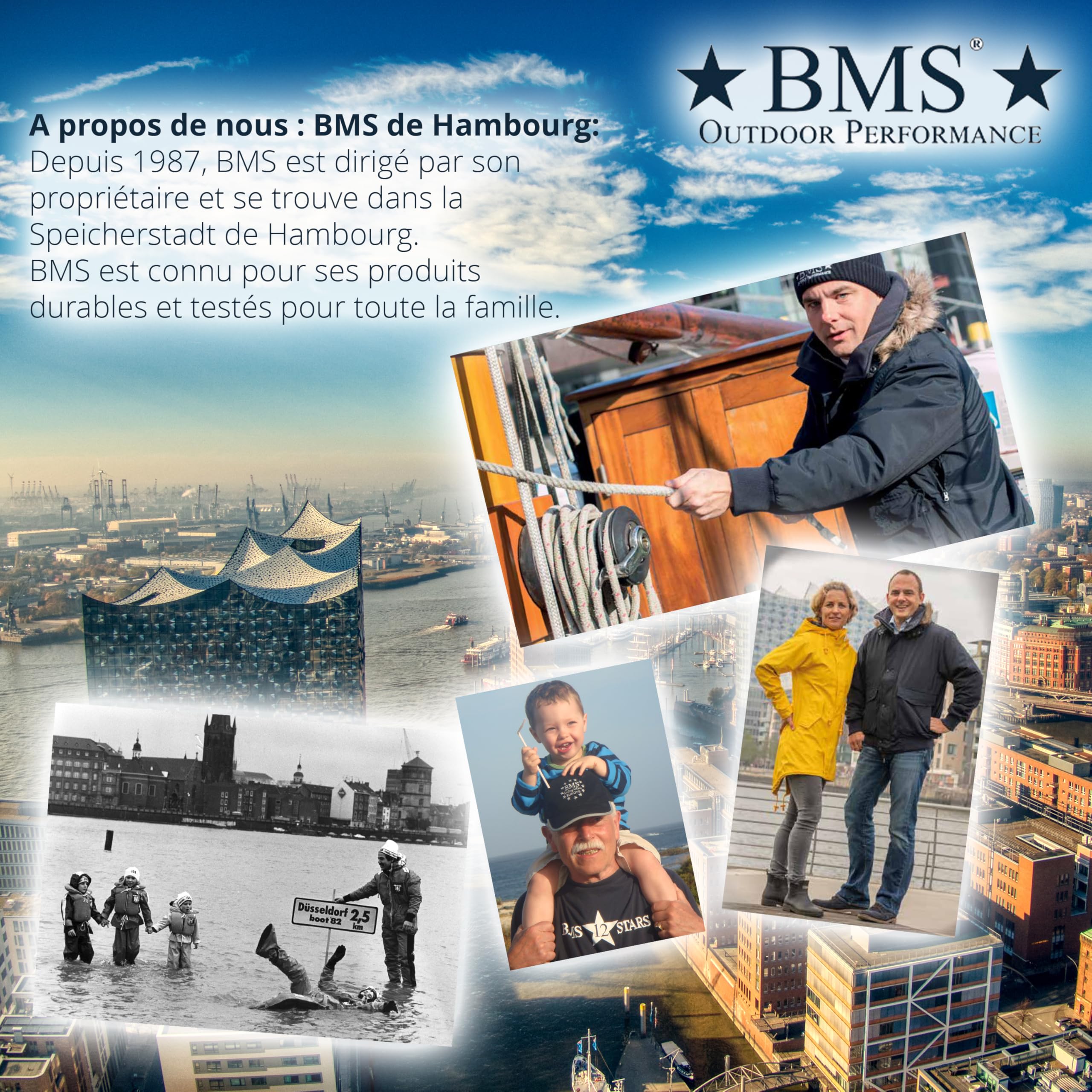 BMS Salopette de Pluie, ciré imperméable, pour Enfants,