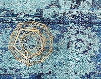 Vista 5 de Unique Loom Medici Collection - Alfombra tradicional vintage botánica azul (2' 2 x 3' 0)