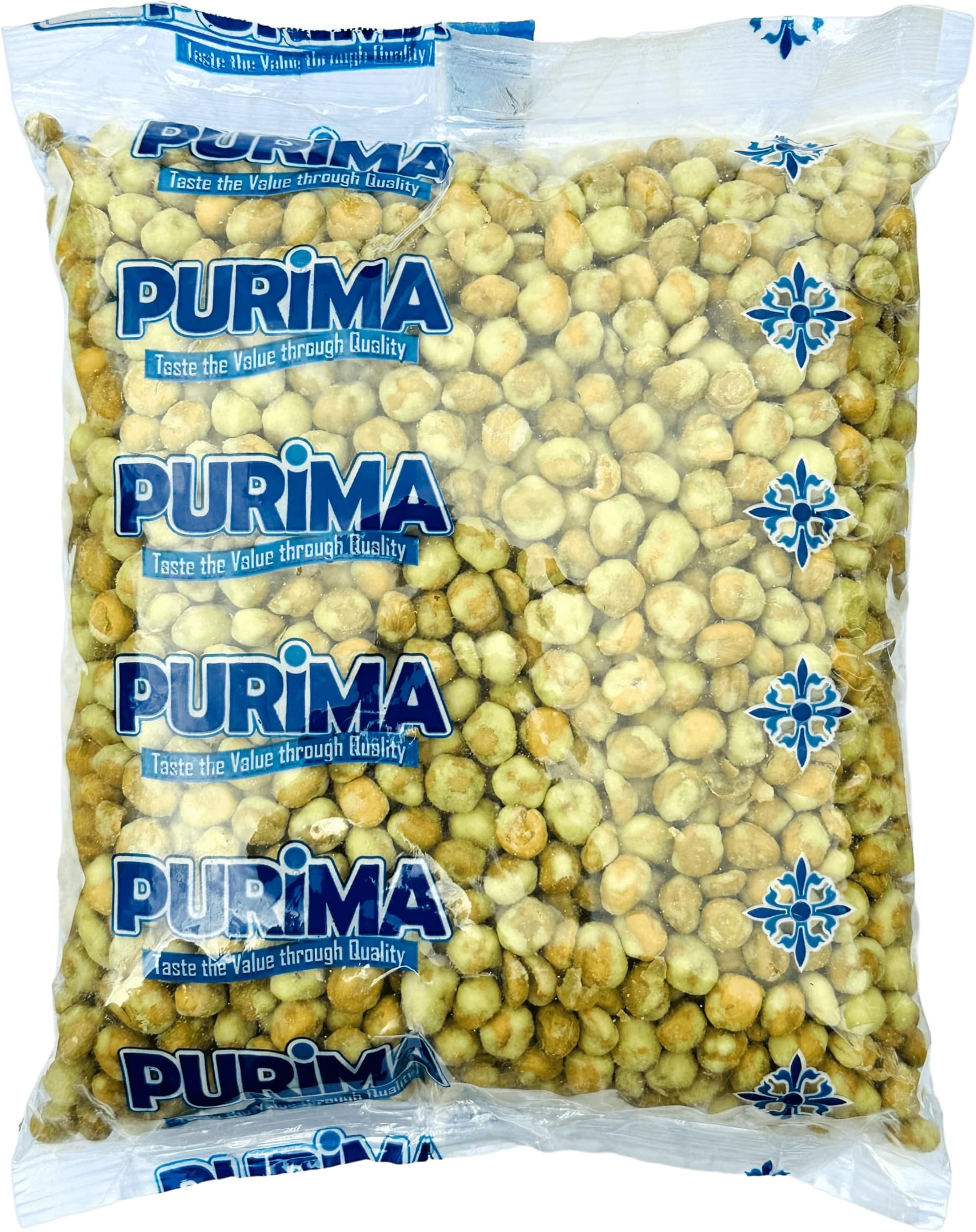 Wasabi Peas 1kg – Green Japanese Horseradish Flavoured Crispy Crunchy Coated Pea Snack - Hot Spicy Sauce Strong Flavour - Large Bulk Snacks Natural Flavouring (Packaging May Vary) Vegan PURIMA