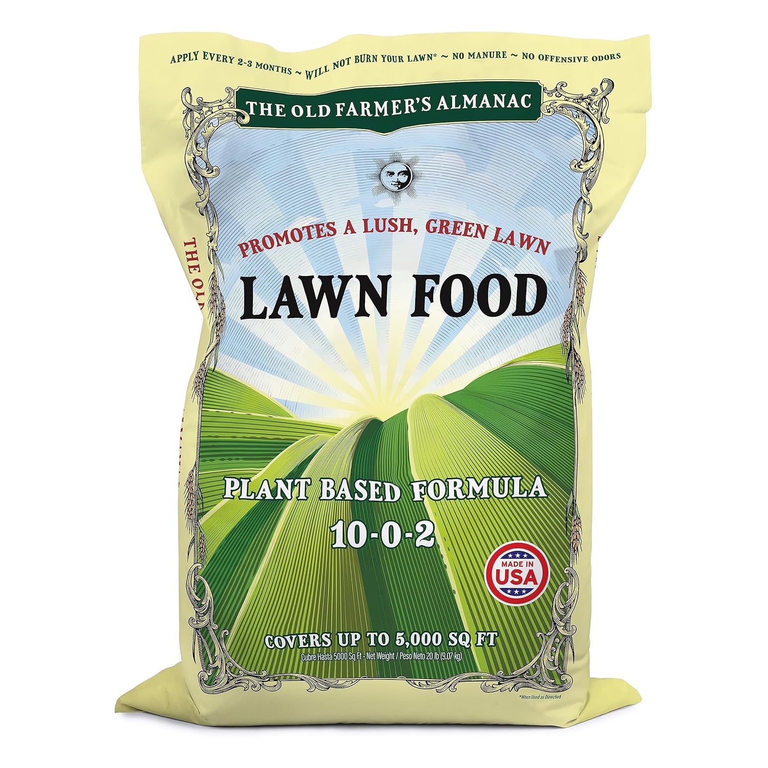 The Old Farmer's Almanac Lawn Food Fertilizer, 5,000 sq. ft.