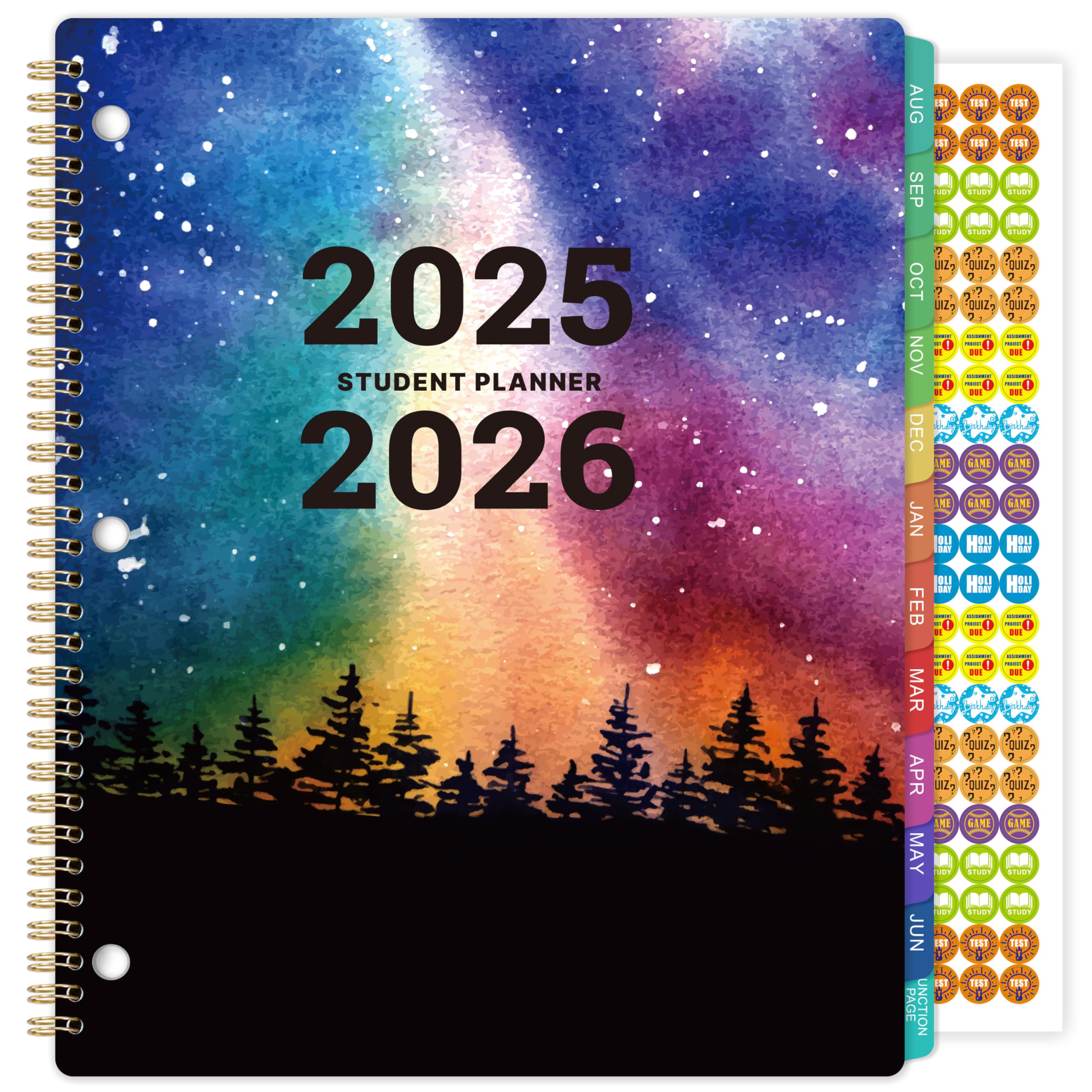 Student Planner 2025-2026 - School Planner 2025-2026, Aug. 2025 - Jun. 2026, 8.5" x 11", Monthly and Weekly Calendar for Middle or High School