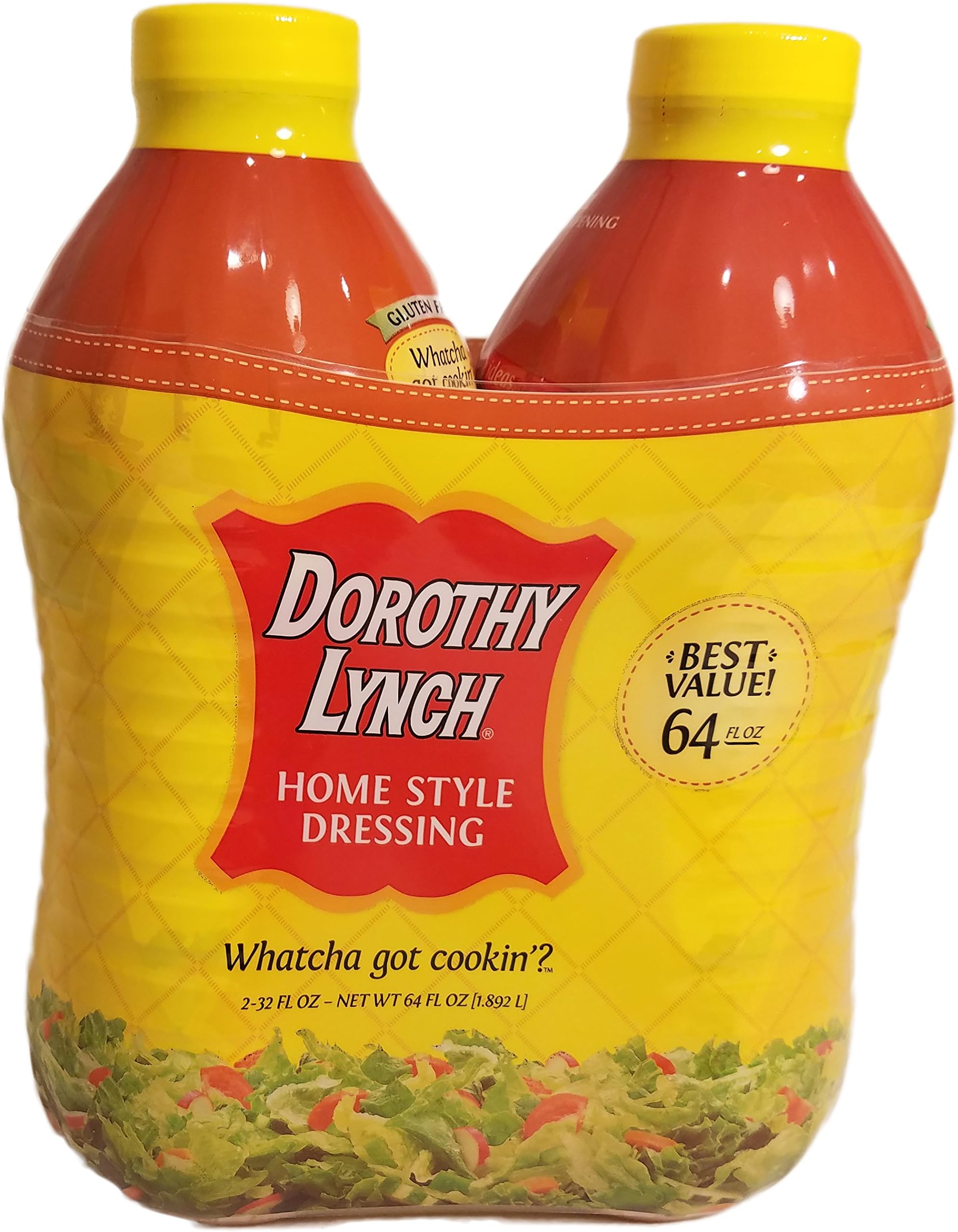 Dorothy Lynch Dressing | Sweet & Spicy | Thick & Creamy | Salads, Dips, Sauces, & Marinades | French Style Condiment | Tangy | Gluten Free | No Trans Fat | USA Made (Home Style, 32 oz (2 Pack))