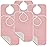 Utopia Towels 6 Pack Premium Unisex Adult Bibs for Elderly Women Men, Waterproof Bib for Eating, Adjustable and Washable (Pink)