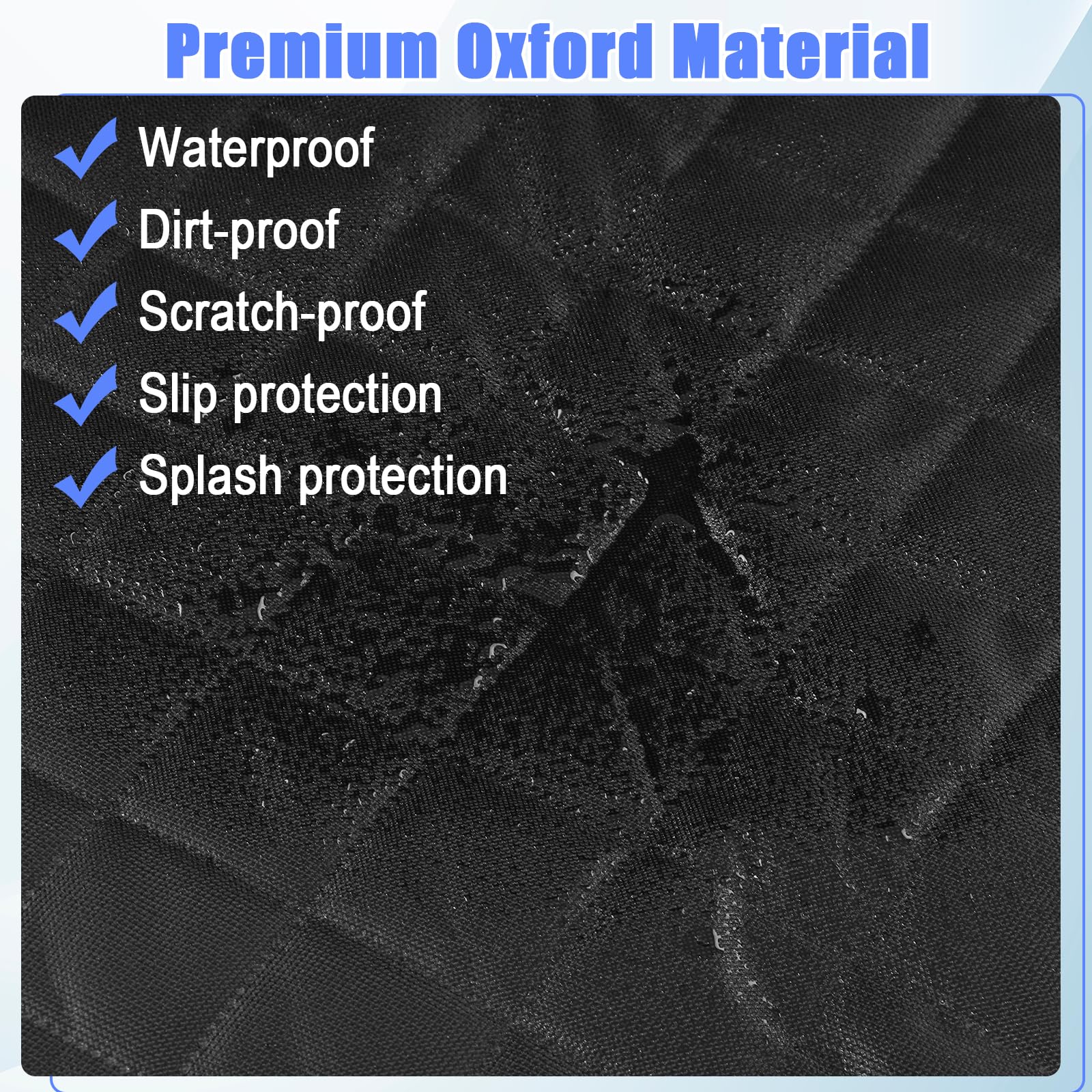 2 Pack Front Dog Car Seat Cover, Waterproof 600D Oxford Pet Car Front Seat Protector with Side Flaps, Nonslip ScratchProof Captain Chair Seats Cover for Cars Trucks SUVs, Standard Size - image 7