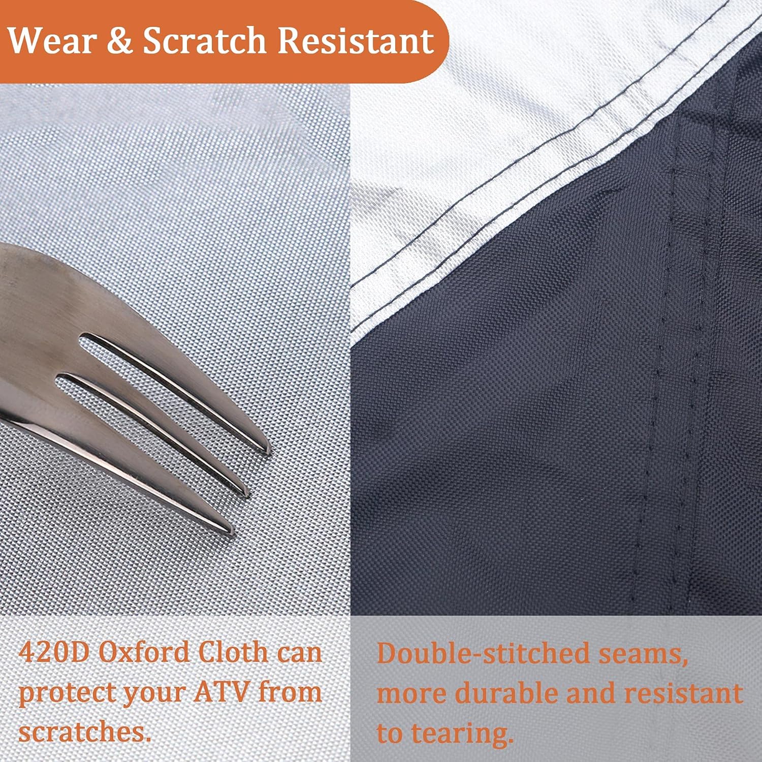 ATV Cover All Weather Outdoor Protection, Heavy Duty 420D Waterproof Oxford Fabric, Quad Bike ATV Cover, XXXL 101inchs Universal Fit, 4 Wheeler Cover fit Polaris Suzuki Arctic Cat