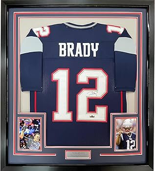 Tom Bradyサイン入り Facsimile Autographed Tom Brady New England Red Reprint Laser Auto