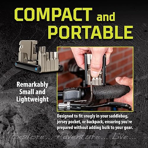 Miniatura 6 de Kilimanjaro Cycle Series 16 en 1 - Multiherramienta plegable para bicicleta, herramientas compactas de reparación de bicicletas, apriete tornillos,