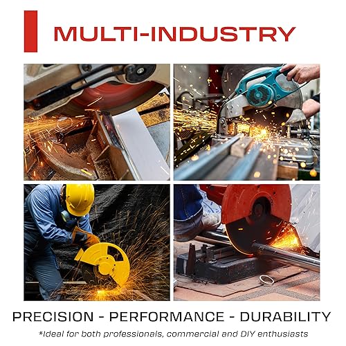 Miniatura 7 de Sidco Supply Rueda de corte de 14 pulgadas, paquete de 5, corte suave de precisión, hojas de sierra abrasivas, óxido de aluminio, rueda de corte de