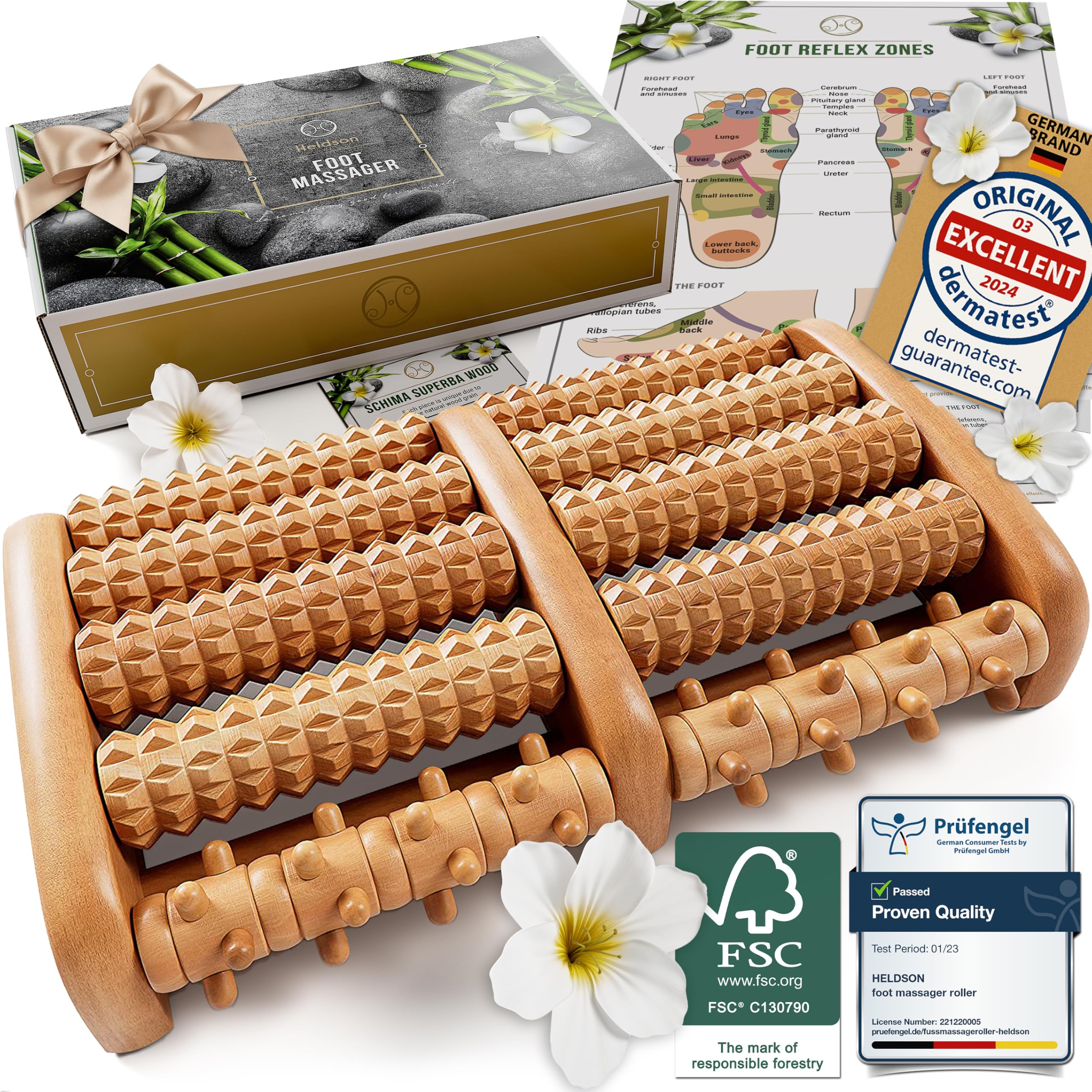 Titanium Rolo Foot Foot Log Massageador de Pés com Rolo para Fasciíte Plantar, Neuropatia ...