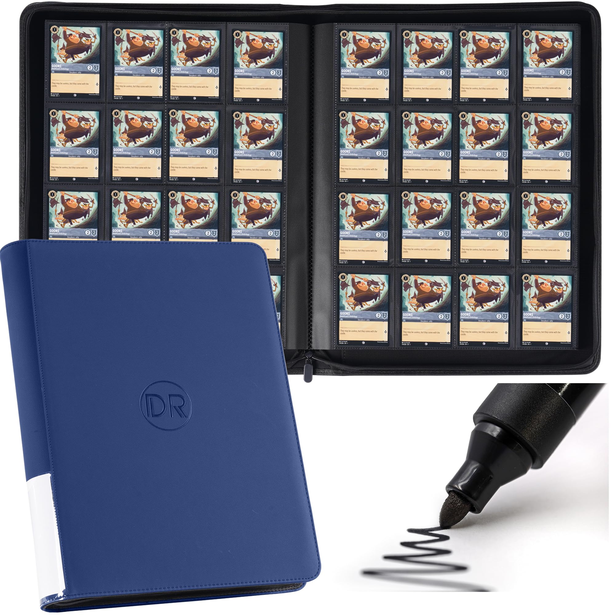 DRZERUI 1000+ Pockets Trading Card Binder, Holds 1024 Trading