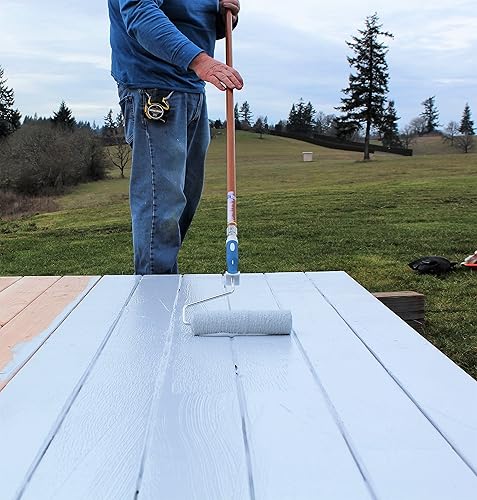 Miniatura 4 de Ames Safe-T-Deck - Pintura exterior de fórmula granulada, pintura blanca de 1 galón, ideal para porches, patios, terrazas, pasarelas y más,