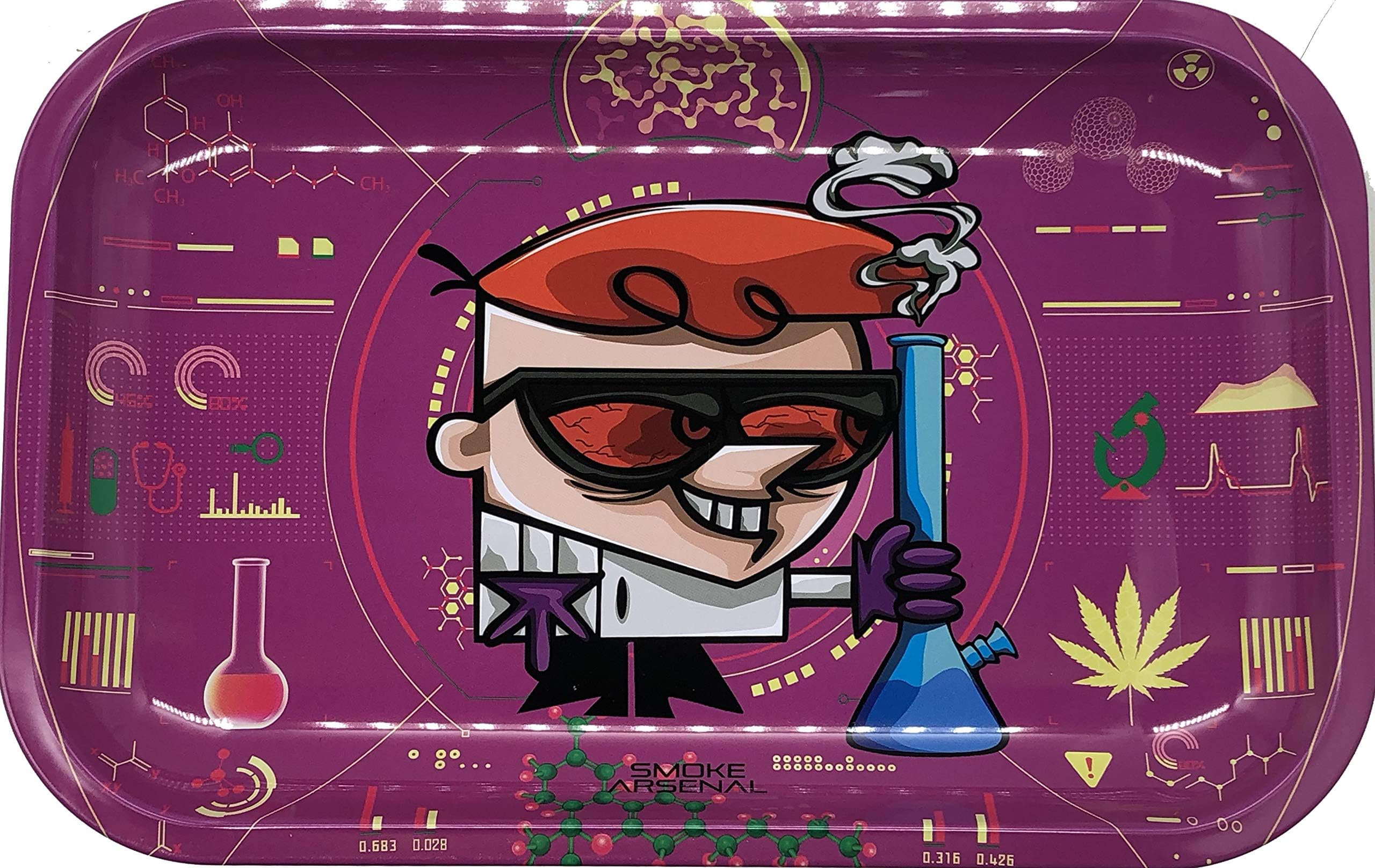 Smoke Arsenal Premium Medium Rolling Tray"Danksters Lab" 11x7