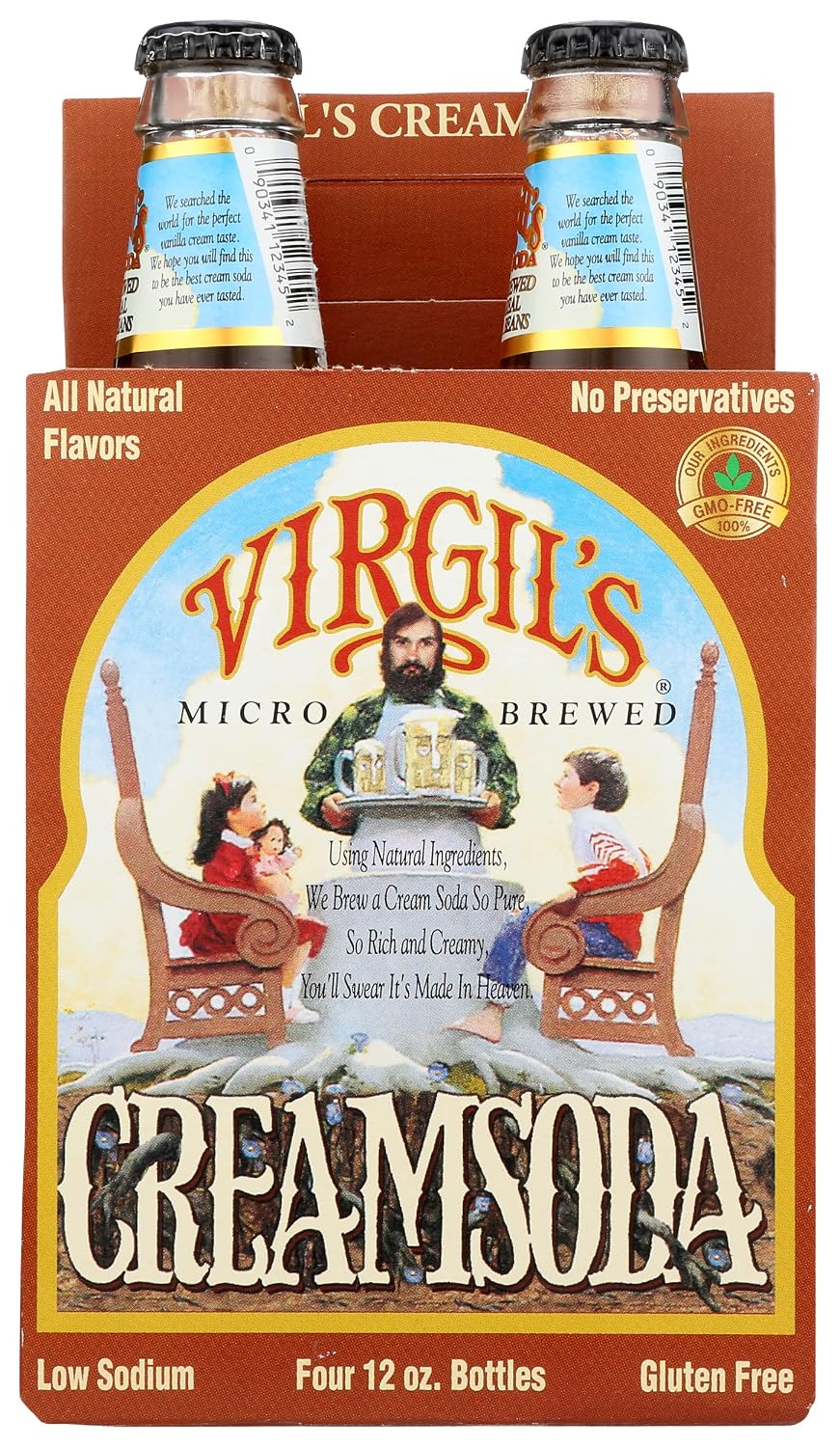 Virgil's, Soda Cream, 12 Fl Oz, 4 Pack