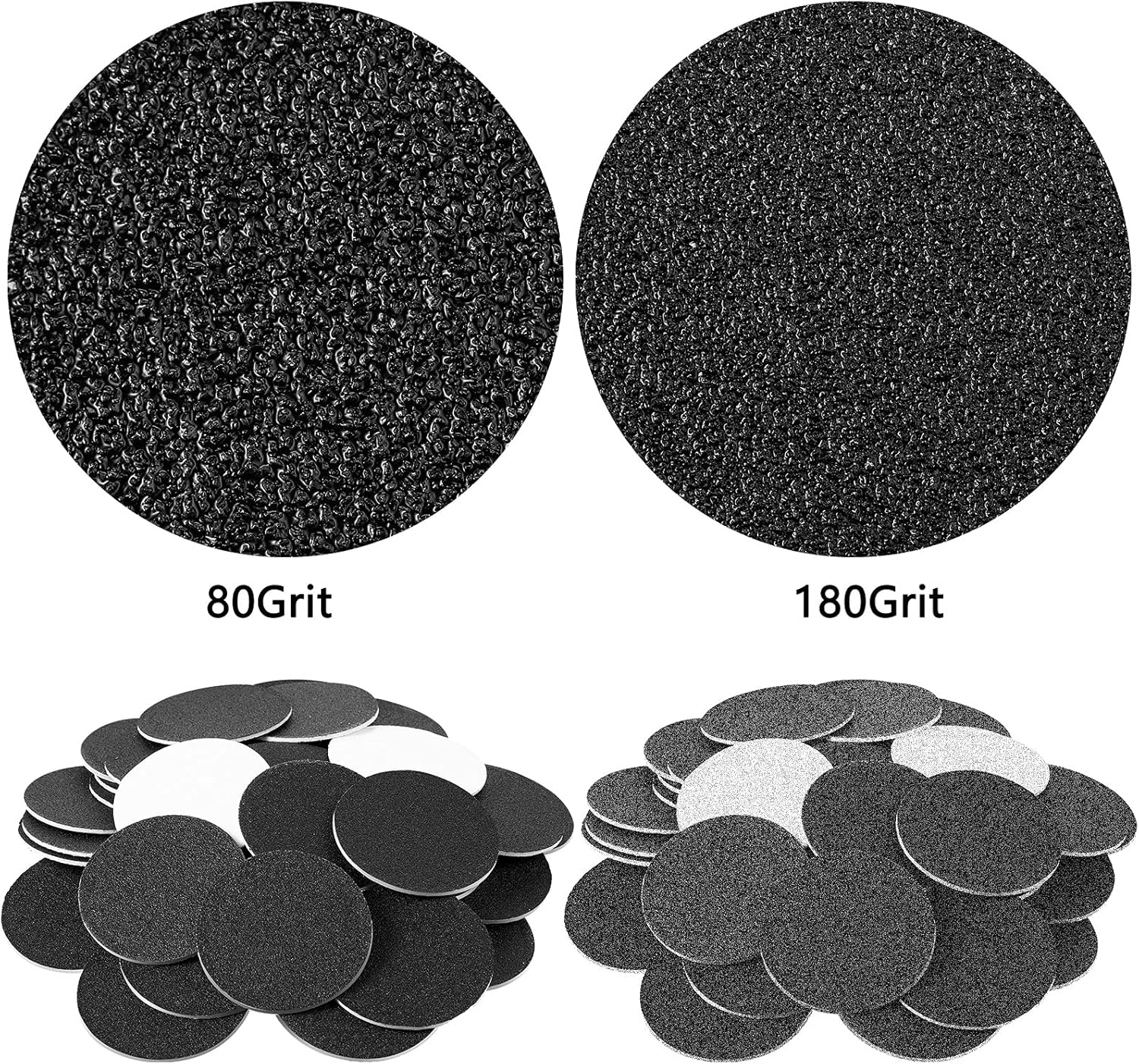 120 Pcs Replaceable Sandpaper Discs Tip 2 Toe Refill Disks